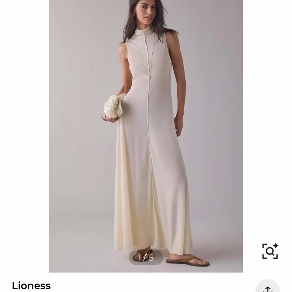 Lioness Dresses & Skirts - Lioness Last Light Sheer Mesh High Neck Maxi Dress